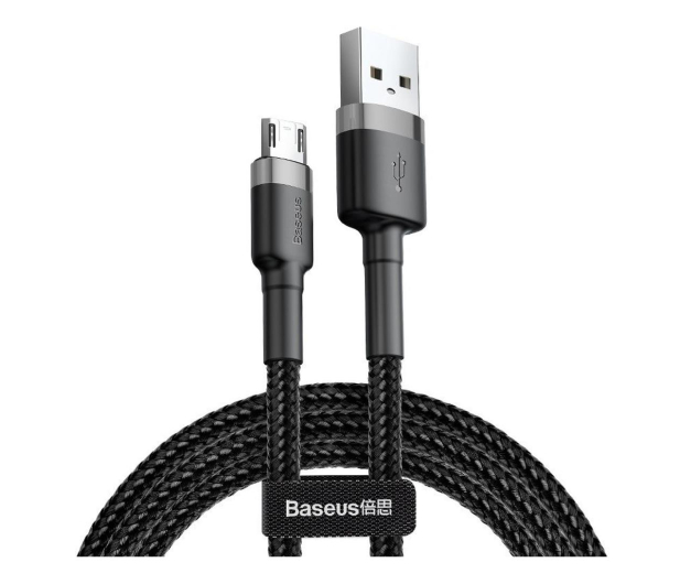 BASEUS USB-microUSB Cafule 1M czarno-szary - 691503 - zdjęcie